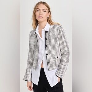NWT $528 Rag & Bone Carmen Houndstooth Cotton-Blend Jacket